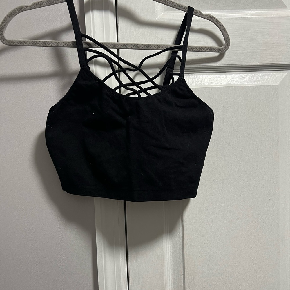 Forever 21 Black Strappy Bra Top